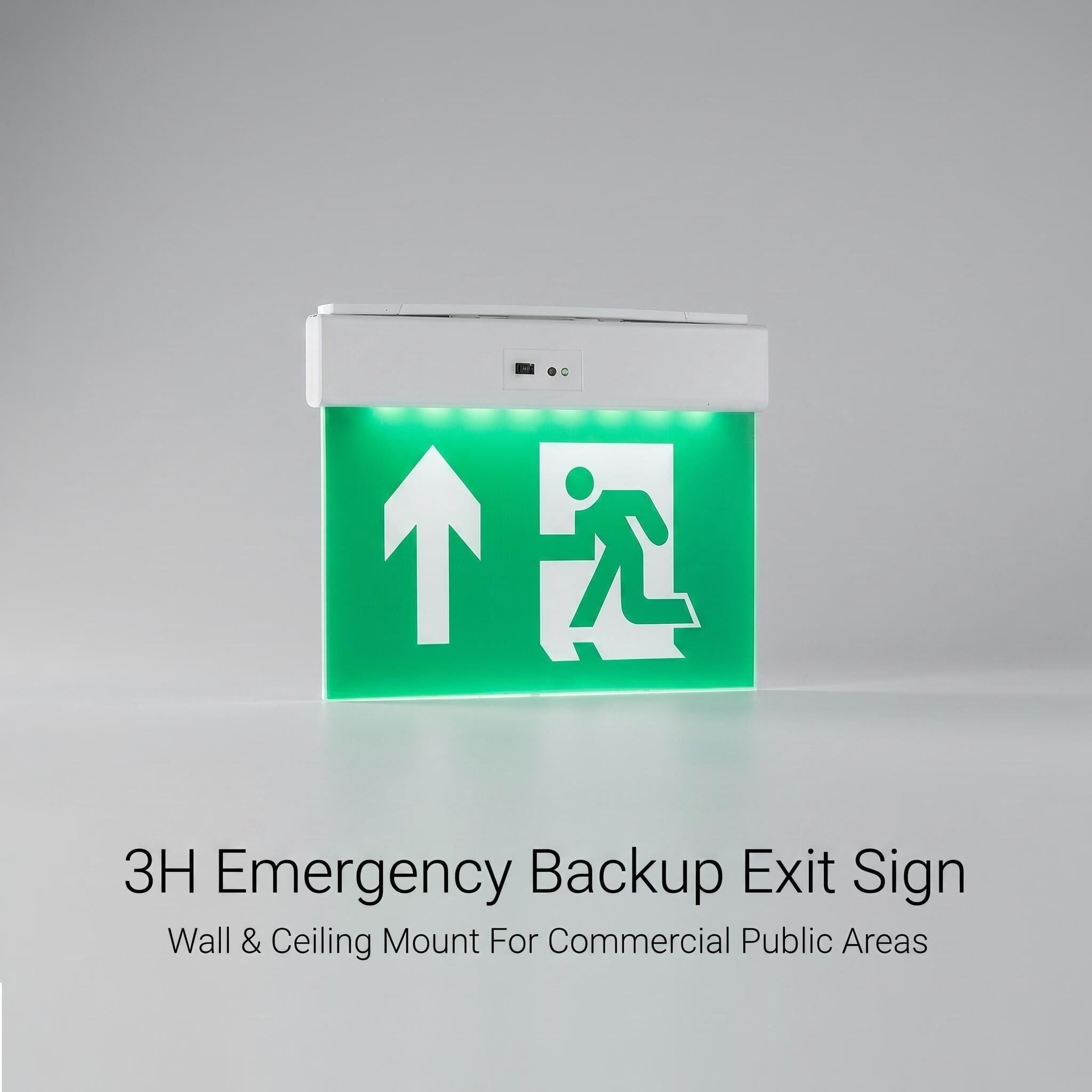 EXIT-LED-ES01 : panneau de sortie de secours à alimentation de secours de 3 heures