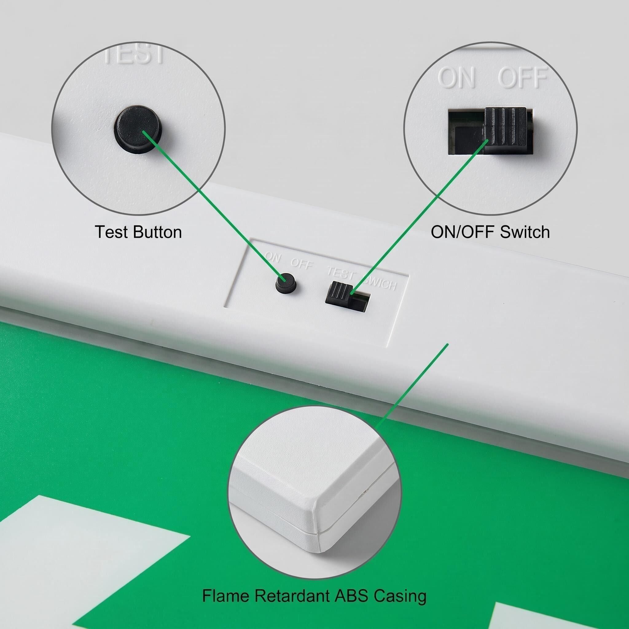 EXIT-LED-ES02 Botón de prueba para señal de salida de emergencia