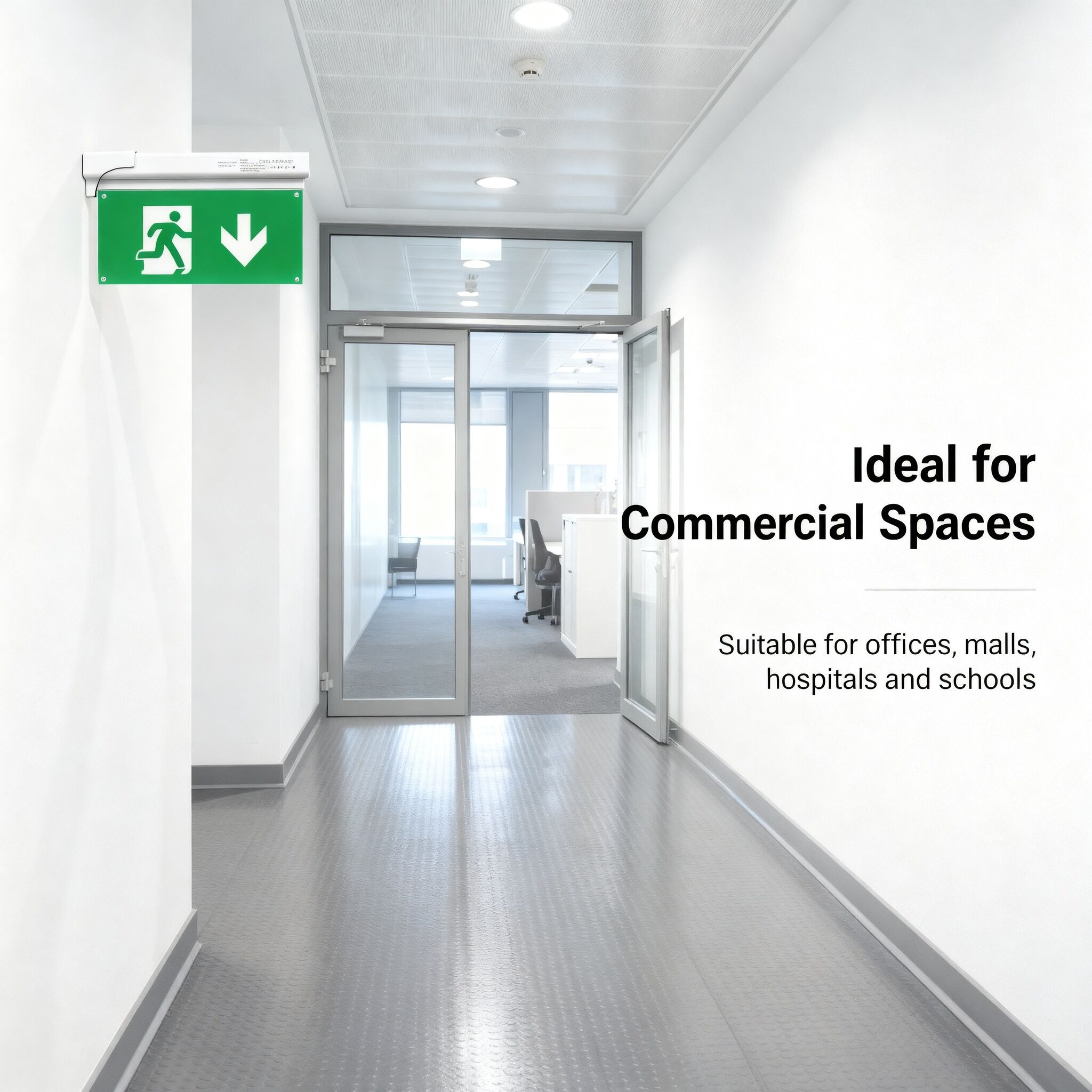 Premium LED Emergency Exit Sign | LiFePO4 Battery | Self-Test Function | 4-Way Universal Mounting EXIT-LED-ES06