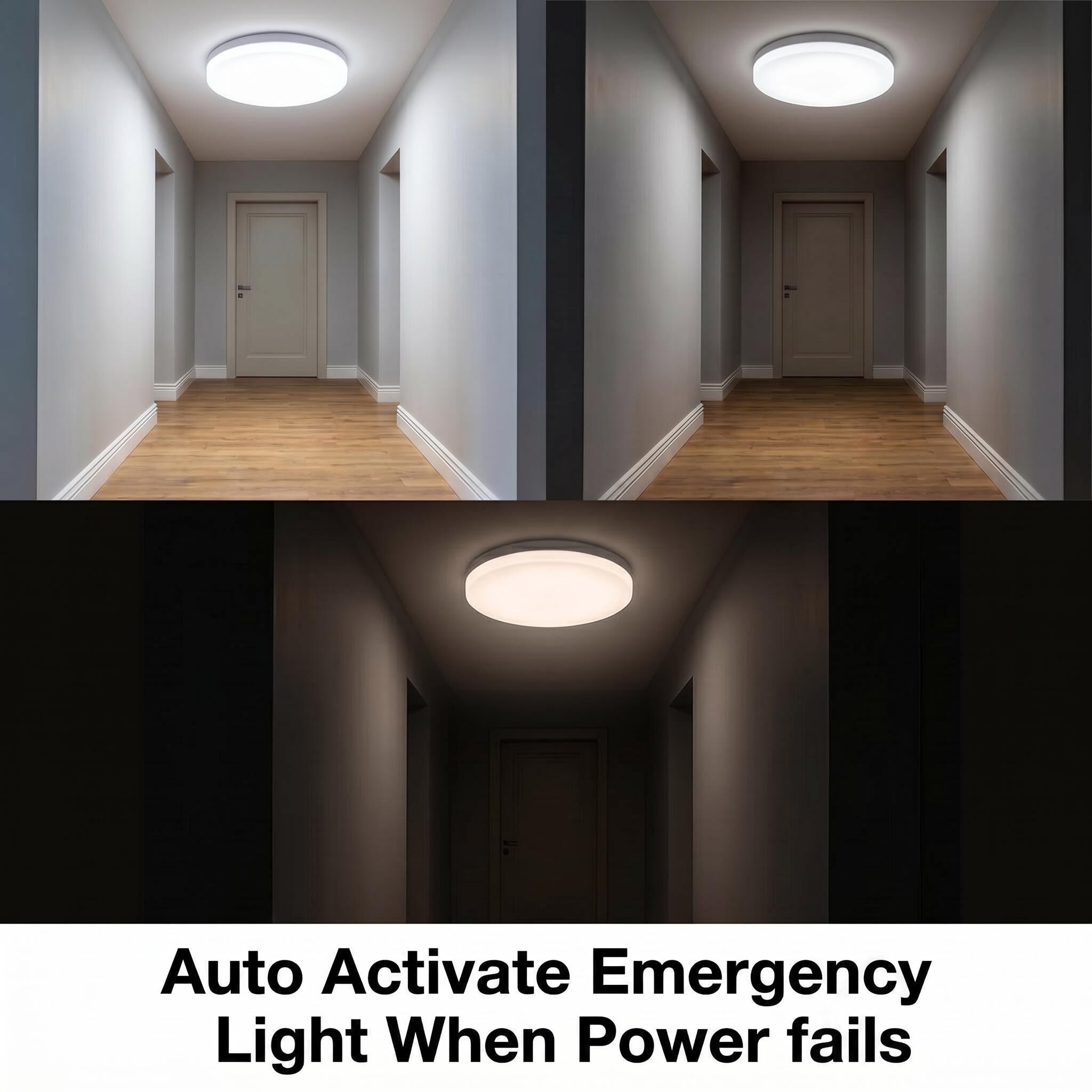 Đèn trần LED khẩn cấp hình tròn chống nước chuẩn IP65 | 18W | Có thể điều chỉnh CCT | Pin dự phòng LiFePO4 HM-LED-X18W