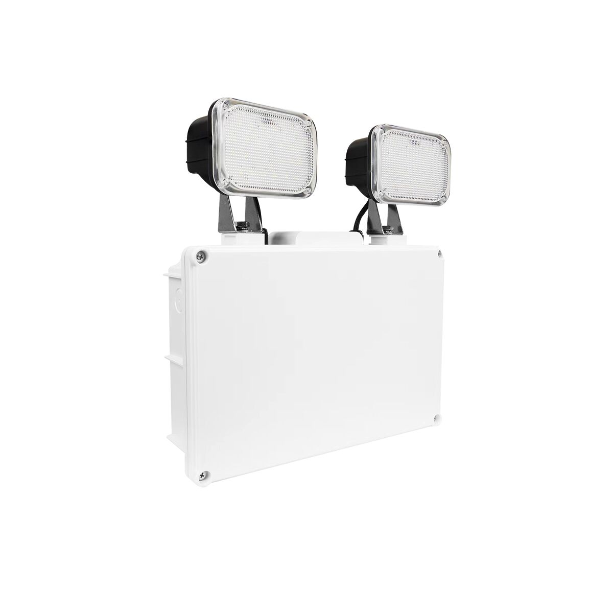 Luz de emergência LED à prova de água IP65 | Alto brilho de 1000 lm | Bateria LiFePO4 de 6000 mAh | Duas cabeças de 2 × 6 W
