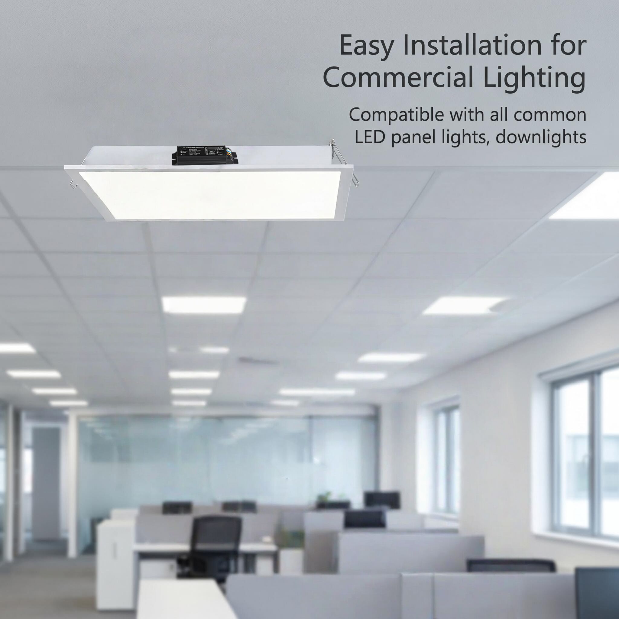 1. Bộ điều khiển đèn LED khẩn cấp bằng nhôm | Tương thích với công suất 3–50W | Thời gian dự phòng 3 giờ | FAT-LED-F1G
