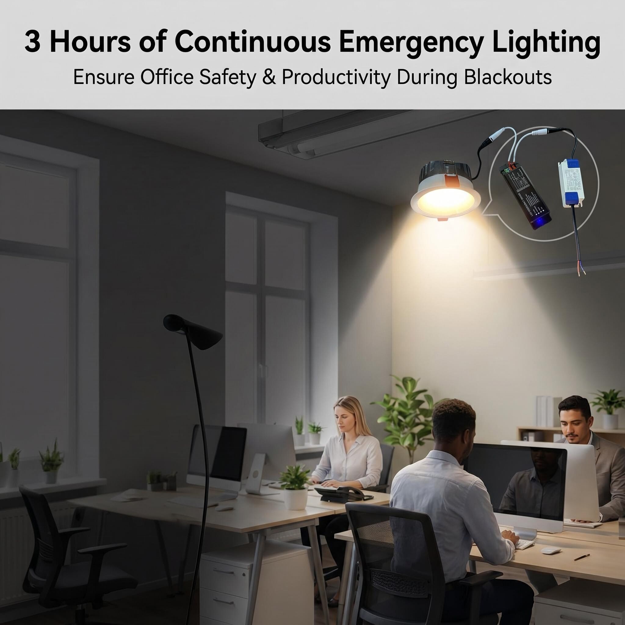 FAT-LED-F1H Emergency lighting effect after power failure
